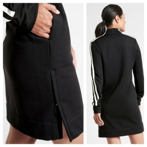 Athleta XS Crosstown Track Dress Pullover Long Sleeve‎ with Pockets - Picture 2 of 15